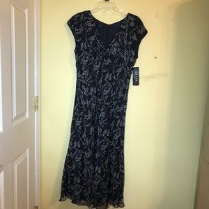 Chaps Long Navy Dress